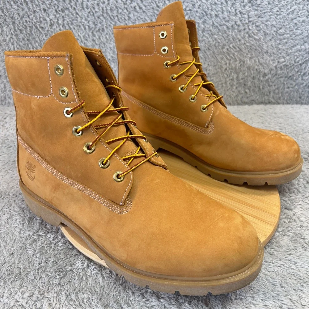 Timberland 6 Inch Premium Waterproof Boots Wheat Nubuck Work 10066 Mens 14 Wide
